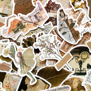 100 adesivi vintage per scrapbooking, adesivi estetici retrò, adesivi per journaling, adesivi boho, adesivi per fai da te, regali e quaderni