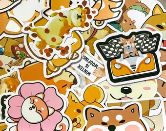 100 Random Dog Stickers, Cute Shiba Inu, Funny Stickers, Waterproof Puppy Stickers, Shiba Inu Stickers Pack for Water Bottle