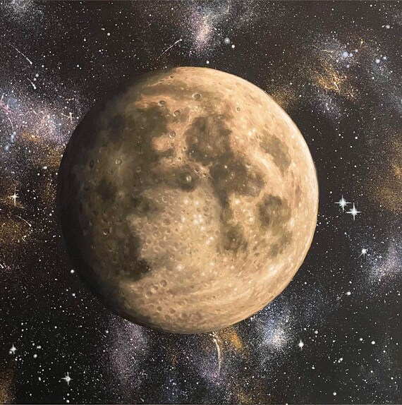 Stickers,Tapisserie de galaxie, grand espace, planète, lune et étoiles