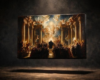 Barockes religiöses Ölgemälde - Peter Paul Rubens Stil Klassisches Kunstwerk - Renaissance Ära Hauswanddekor - Altmeister Reproduktion