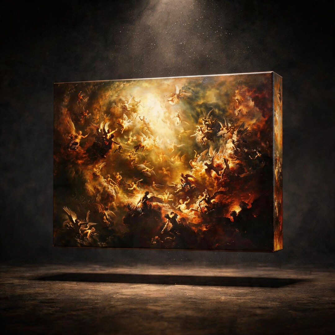 Baroque Fall of the Damned Canvas Wall Art, Classical Old Master