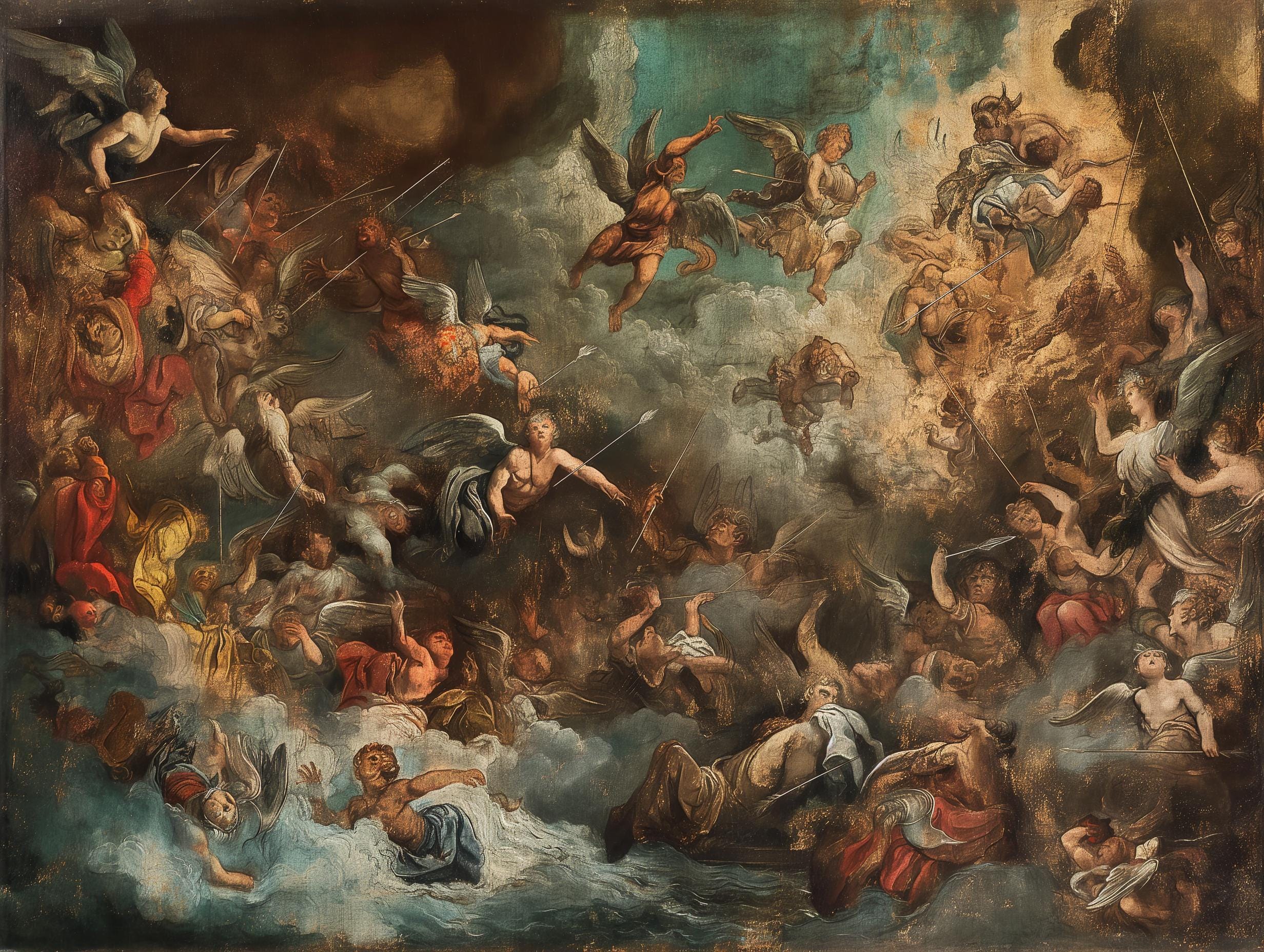 The Fall of the Rebel Angels Print, Baroque Renaissance Canvas Poster ...