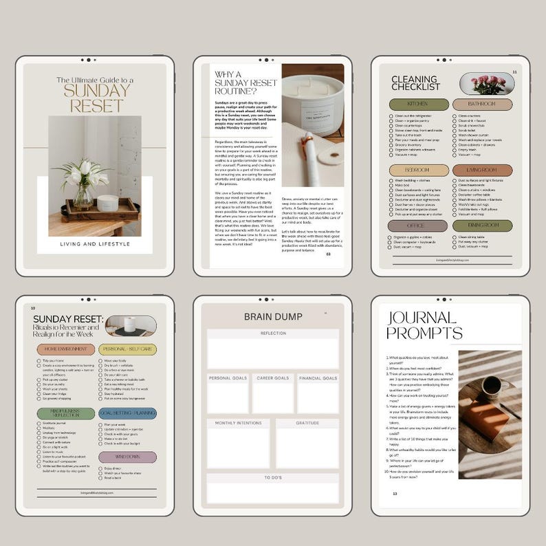 Sunday Reset Clean Checklist.pdf The Ultimate Guide to a Sunday Reset | Organization, Goal Setting ...