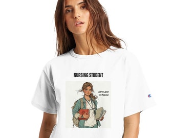 Estudiante de enfermería con coraje, camiseta para enfermera, regalo para enfermera registrada, vida de enfermera, futura enfermera registrada, camiseta de enfermera de otoño, regalo para estudiante