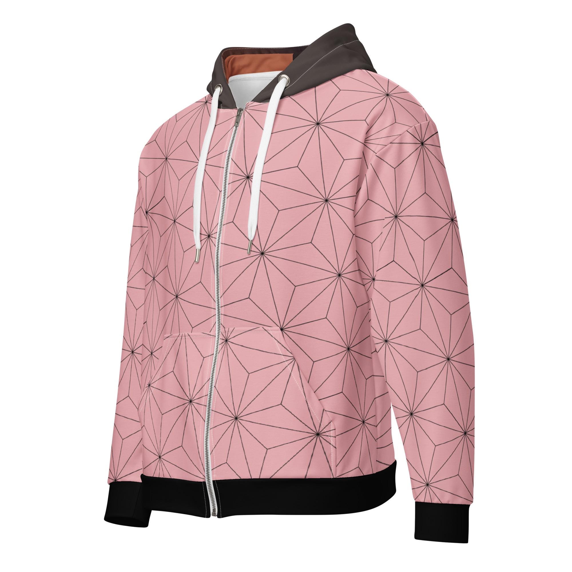 Nezuko Zip up Hoodie, Demon Slayer Inspired Anime Fan Zipper