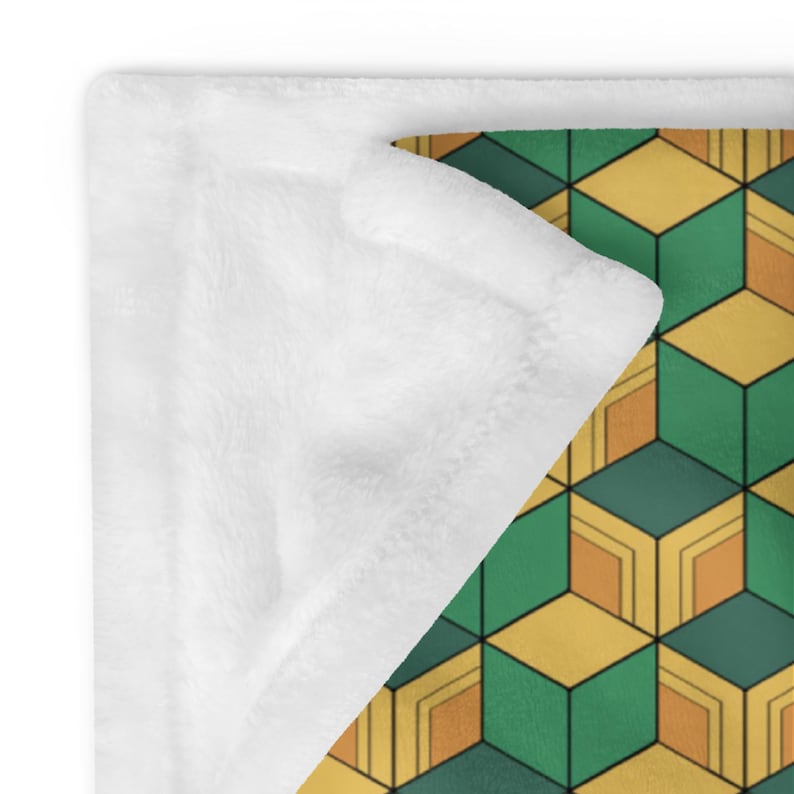 Giyu Throw Blanket | Haori-Inspired Design for Cozy Nights & Warmth | Perfect Gift for Demon Slayer Fans image 6