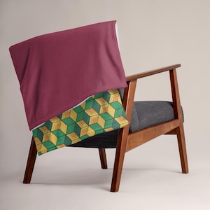 Giyu Throw Blanket | Haori-Inspired Design for Cozy Nights & Warmth | Perfect Gift for Demon Slayer Fans image 4