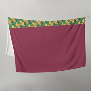 Giyu Throw Blanket | Haori-Inspired Design for Cozy Nights & Warmth | Perfect Gift for Demon Slayer Fans image 3