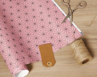 Anime Wrapping Paper Roll Pink Christmas Demon Slayer Nezuko Gift Wrap Paper Sheets Pattern Matte Holiday Kawaii Gift Birthday Arts & Crafts