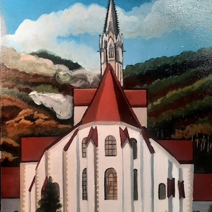 Kartause in Gaming Print: Austrian Acrylic Painting, Franciscan University