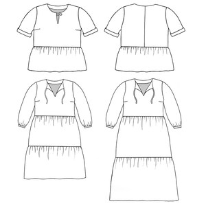 FRIDA DRESS or top PDF digital download sewing pattern image 2