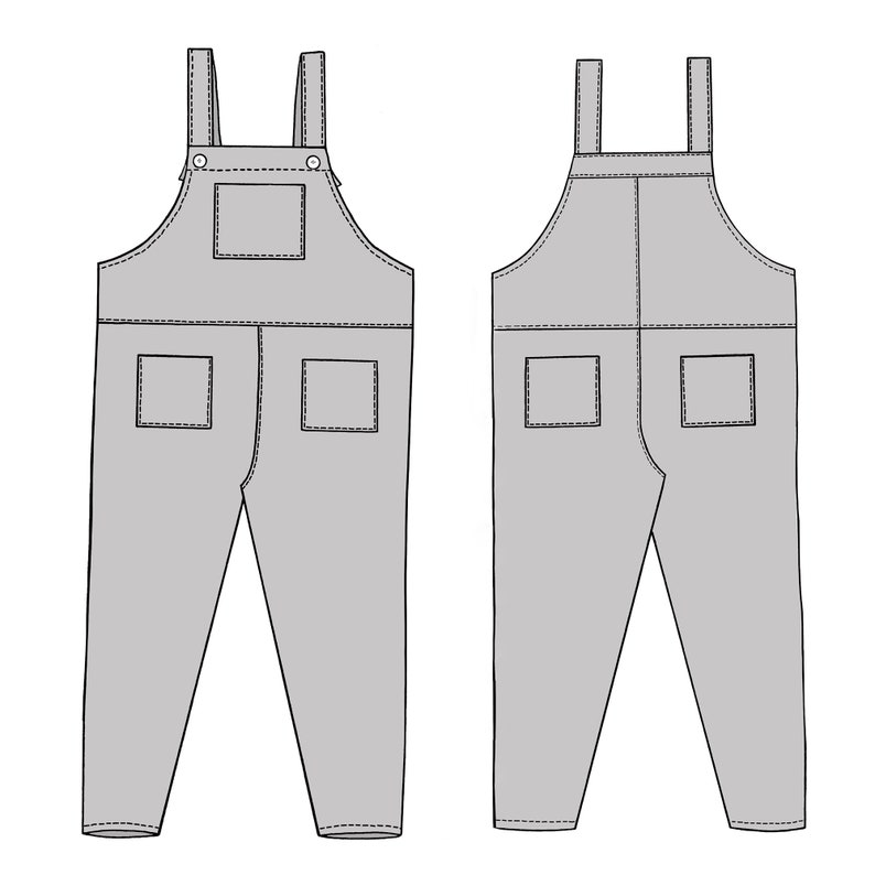 DORIS DUNGAREES PDF digital download sewing pattern image 2