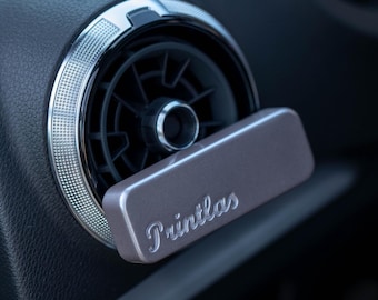 Car air freshener for ventilation – car fragrance holder with a simple design | Handmade in Germany | Perfume fragrance | Black, silver, white