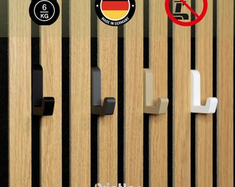 Clothes hooks for acoustic panels, accessories, single hooks – No drilling required – wall hooks for jackets, coats, bags – wardrobe decoration 12 13 14 15 16 17