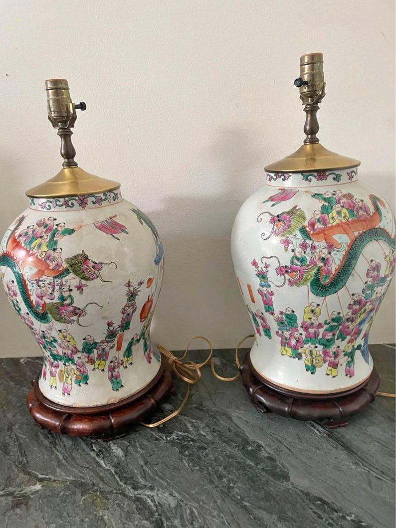Antique Chinese Lamps C 1880-1910 - Etsy