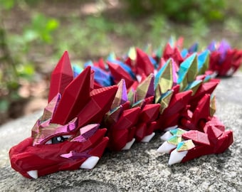 Guardián del Dragón – Figura de dragón mítico de cristal, dragón de fantasía, regalo único de criatura mítica, decoración mágica para el hogar