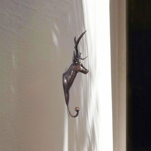 Brass Deer Hooks, Animal Brass Hook, Door Solid Brass Hook, Vintage Coat Wall Hook, Clothes Hook, Decorative Wall Hook, Heavy Towel Hook