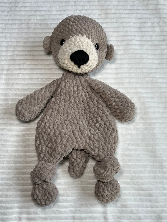 Otter Knotted Lovey Knotted Otter Lovey Knotted Otter Snuggler Child Comfort Item Crochet Otter Lovey Otter Security Snuggler Etsy