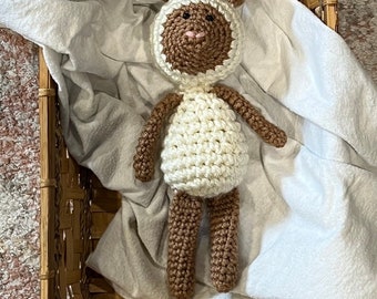 Ready to Ship Lamb Doll, Crochet Lamb,