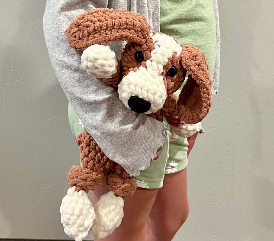Dog Knotted Lovey, Knotted Dog Snuggler, Dog Comfort Item, Crochet