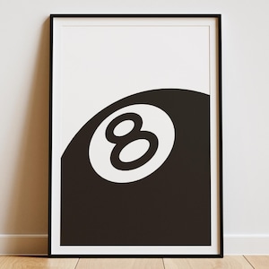 Esthetische 8-ballenprint voor slaapkamer - muurkunst poster print poster