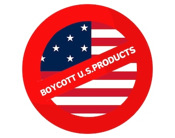 Boycott USA Produkte Aufkleber - Sticker Pack - Wasserdichter Vinyl-Aufkleber Amerikanische Flagge Dekoration