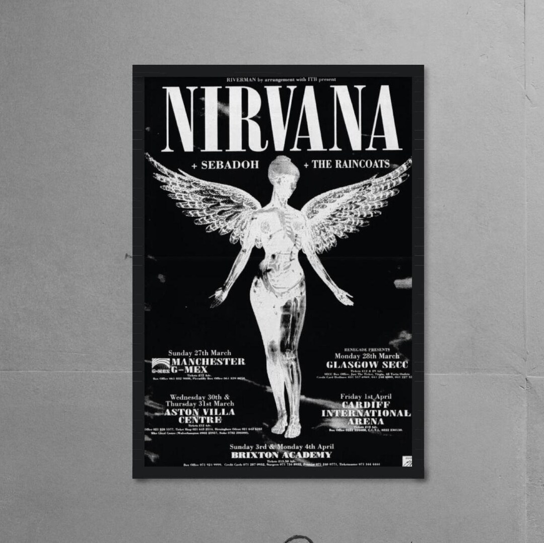 Nirvana Poster Music Poster Wall Art Wall Decor Print Etsy — free download