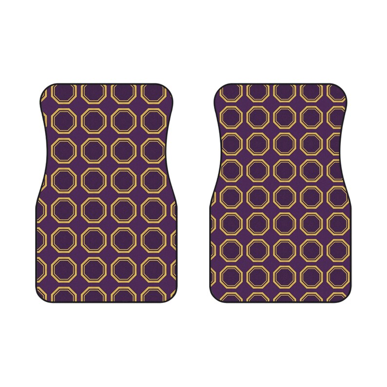 Purple and Gold Car Mats 2x Front Etsy