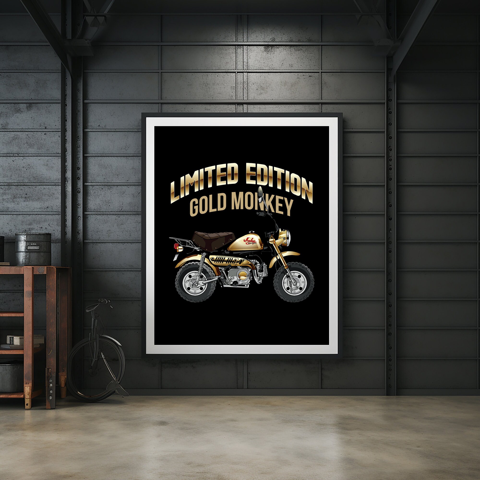 1984年式ホンダZ50J ゴールドプリント | 限定版デジタルアート