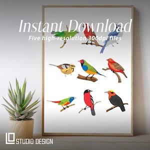 Bird Wall Art Print | Instant Download | Printable Wall Art | Wall Decoration | Digital Prints | Inspired Art | Digital Product | Home Decor
