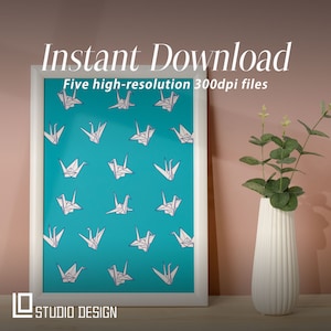 Vogel Origami Wand Kunst | Origami Digitaldruck | Digitaler Download | Wohnkultur | Modern Art Print | Sofortdownload | Druckbare Kunst