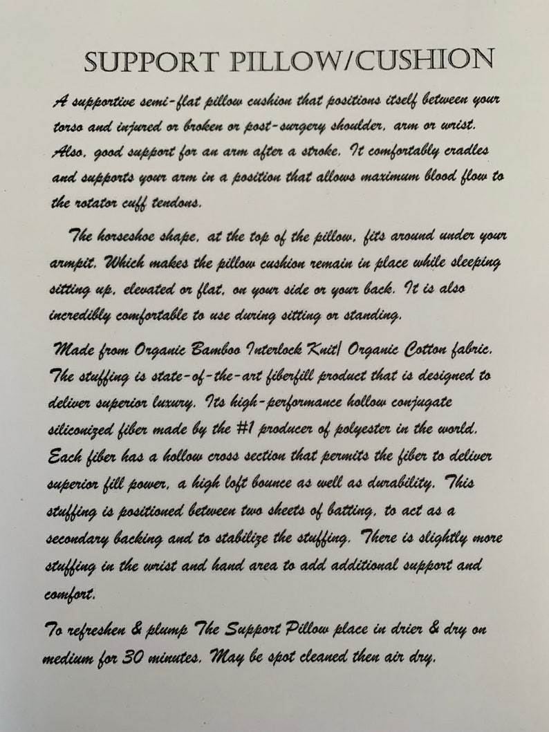 Oreiller/coussin de soutien de la coiffe des rotateurs pour blessure à l'épaule, au bras ou au poignet. Un must pour le confort avant et après la chirurgie image 9