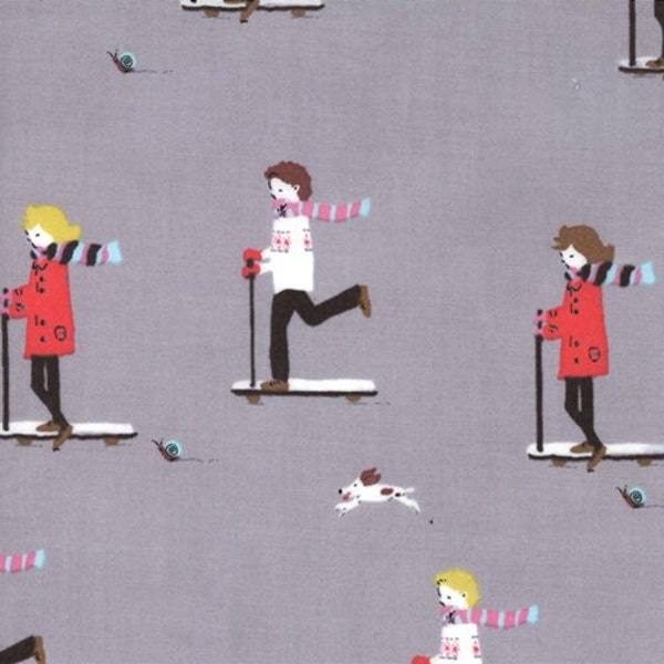 Aneela Hoey for Moda, Sherbet Pips,Scoot in Scooter Grey 18501.17 - 1/2 Yard
