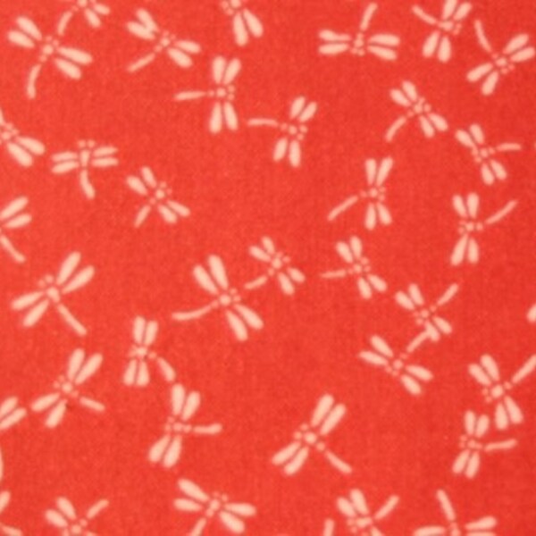 Timeless Treasures, Asia Bamboo, Fireflies in Persimmon - 1 Yard Clearance