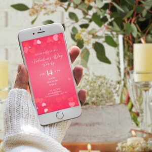 Valentinstag Einladung Vorlage, Digitale Einladung, Galentines Party, Brunch-Einladung, Abendessen-Einladung, XOXO