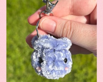 Crochet Blueberry Keychain (MADE TO ORDER)