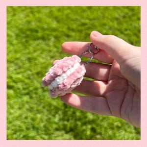 Crochet Macaron Keychain (MADE TO ORDER)