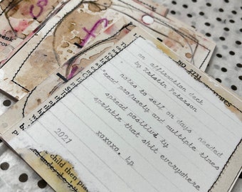 Affirmation Deck - with homemade fabric bag