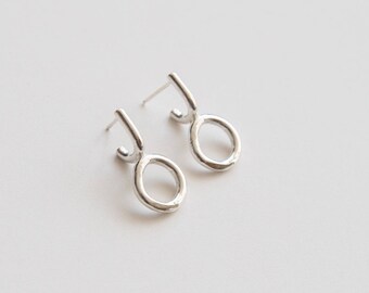 Or, petits goujons simples en argent, boucles d’oreilles Statement Stud, goujons circulaires, goujons modernes et minimaux | Petites boucles d'oreilles Arnu