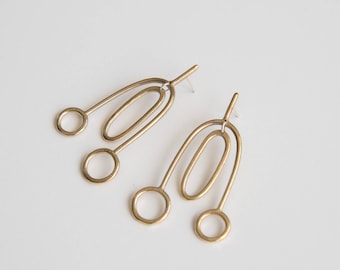 Boucles d'oreilles minimalistes modernes, grandes boucles d'oreilles, boucles d'oreilles Boho géométriques | Boucles d'oreilles femme