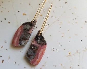 Pink Argentine Rhodochrosite Earrings