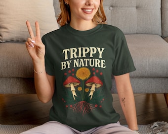 Trippy Mushroom Graphic T-Shirt: Bohemian Festival Fashion