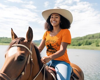 Brooms Are For Beginners Halloween T-Shirt, Witch On Horse Top, Equestrian Witchy Tee