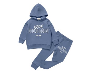 Conjunto de sudadera y leggings personalizables: algodón orgánico, ropa infantil personalizada de Embroider Factory