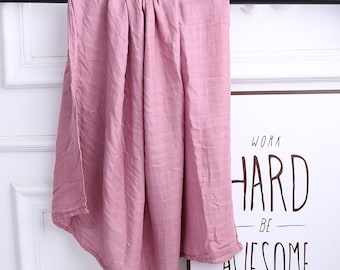 Manta de bambú para envolver al bebé personalizable, tela de muselina, transpirable, 47 x 47 pulgadas