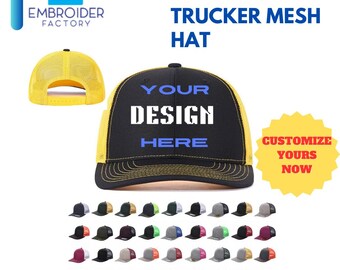 ¡Al por mayor! Gorra de malla personalizada para hombre y mujer - Gorra de camionero bordada y ajustable, gorras personalizadas