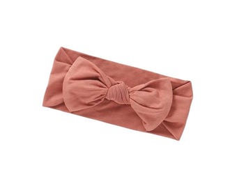 Diadema elástica con lazo para niña personalizable, tallas y colores disponibles