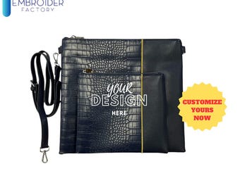 Bolsas de talit y tefilín personalizadas: bolsas de piel sintética con diseño de piel de serpiente con personalización de Embroider Factory