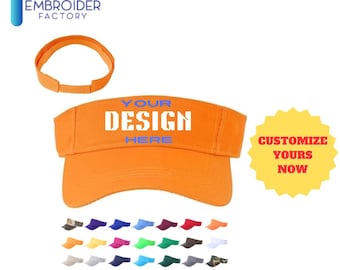 Visera personalizada - Gorra deportiva para exteriores con bordado personalizado para hombre y mujer de Embroider Factory - Naranja