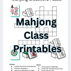 IMPRIMIBLES PARA EL AULA DE MAHJONG, ideales para profesores, mini Mahjers, rellenos de tiempo, imprimibles para profesores de mahjong en PDF, 3 actividades imprimibles
